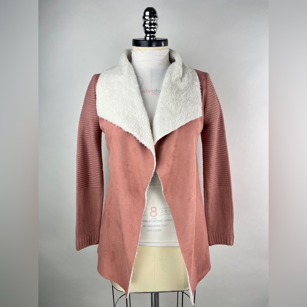 💚 2926. Open Front Blush Pink Cardigan